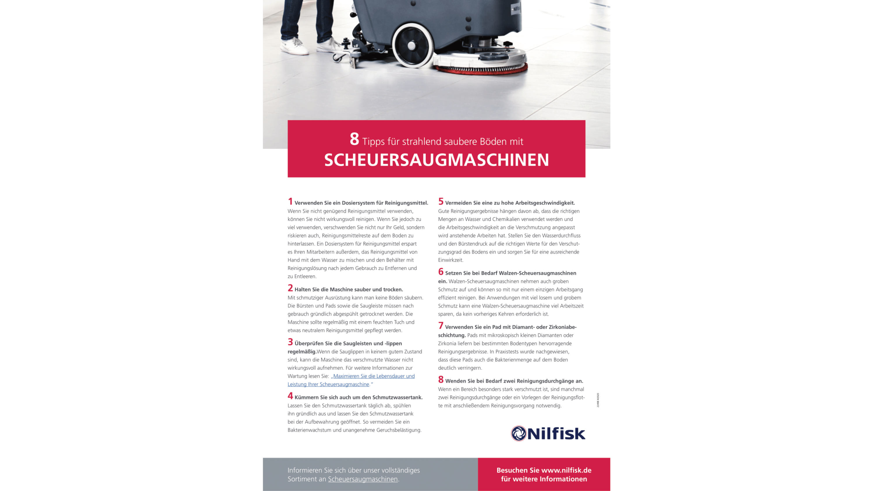 Tipps und Tricks für Scheuersaugmaschinen