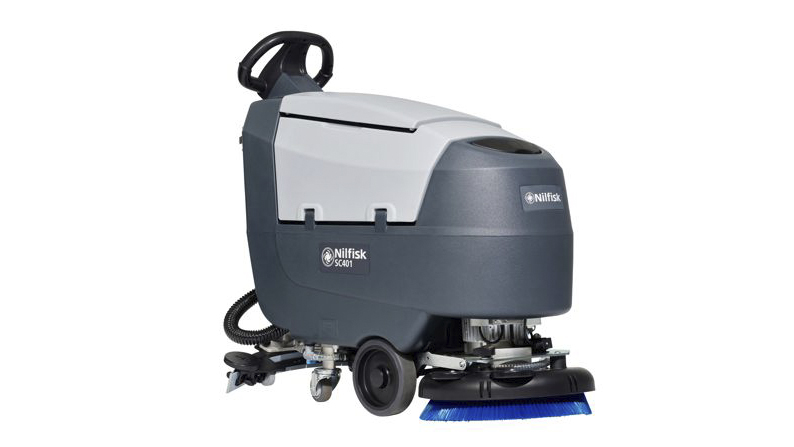 Walk-behind floor scrubbers